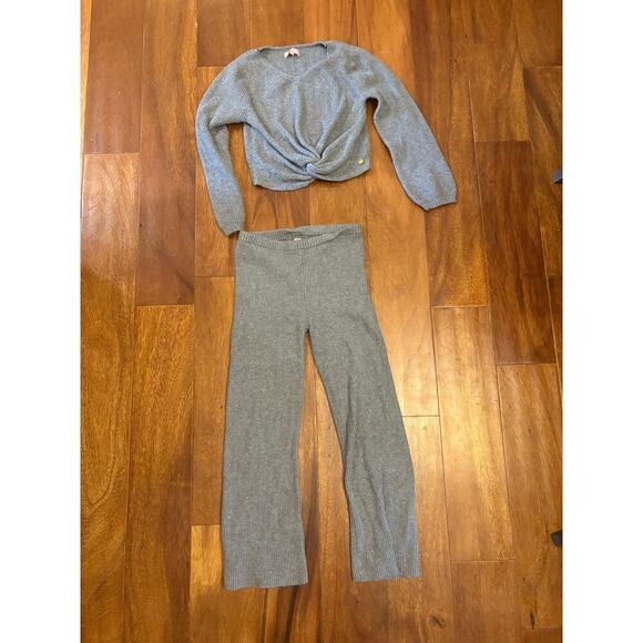 BCBG Girls' Ribbed Knit Twist Front Top & Leggings Set - Big Kid Size Large - Picture 2 of 10